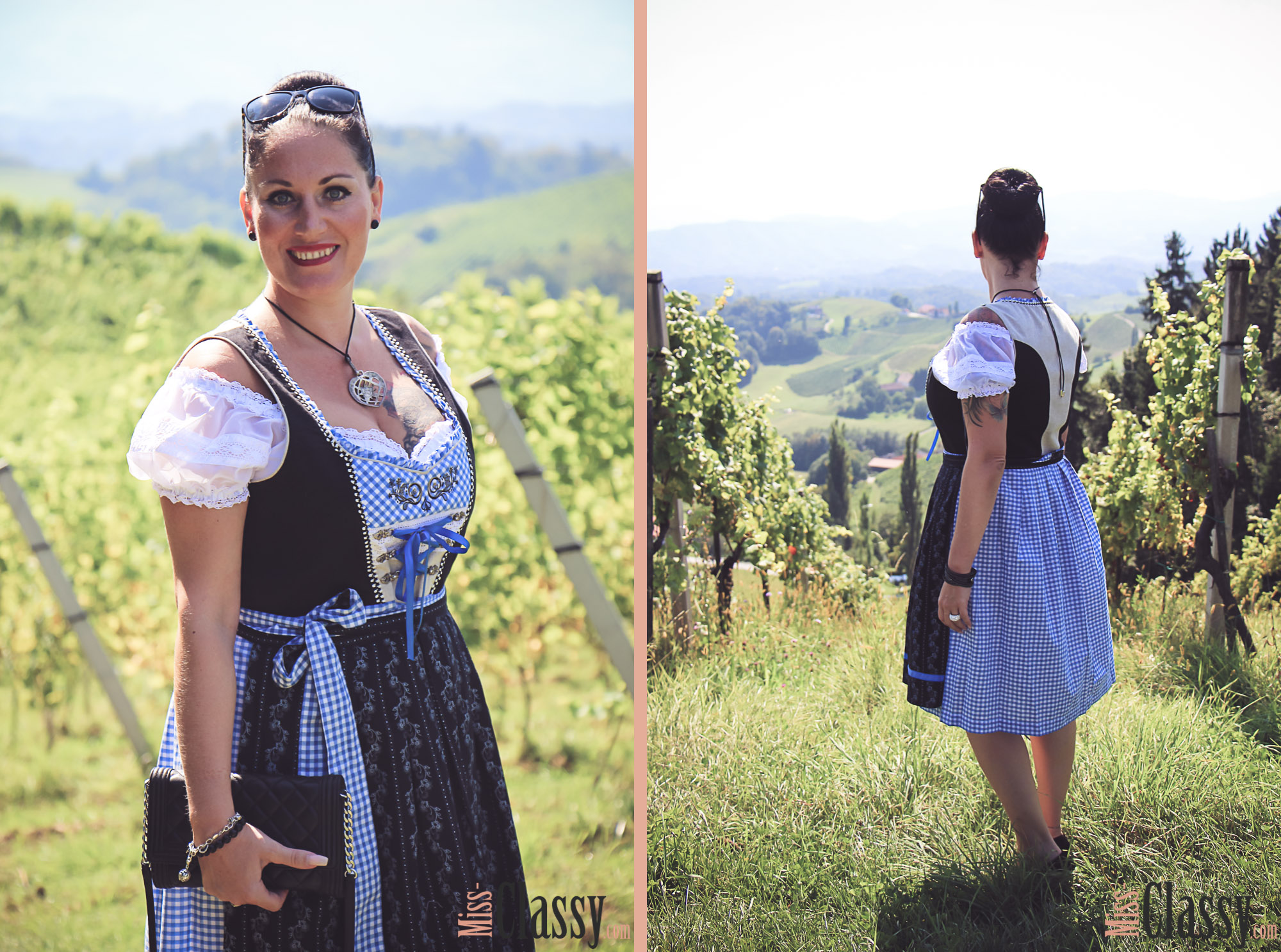 Outfit Dirndl in der südsteirischen Weinstraße - Tracht - Steirische Toskana