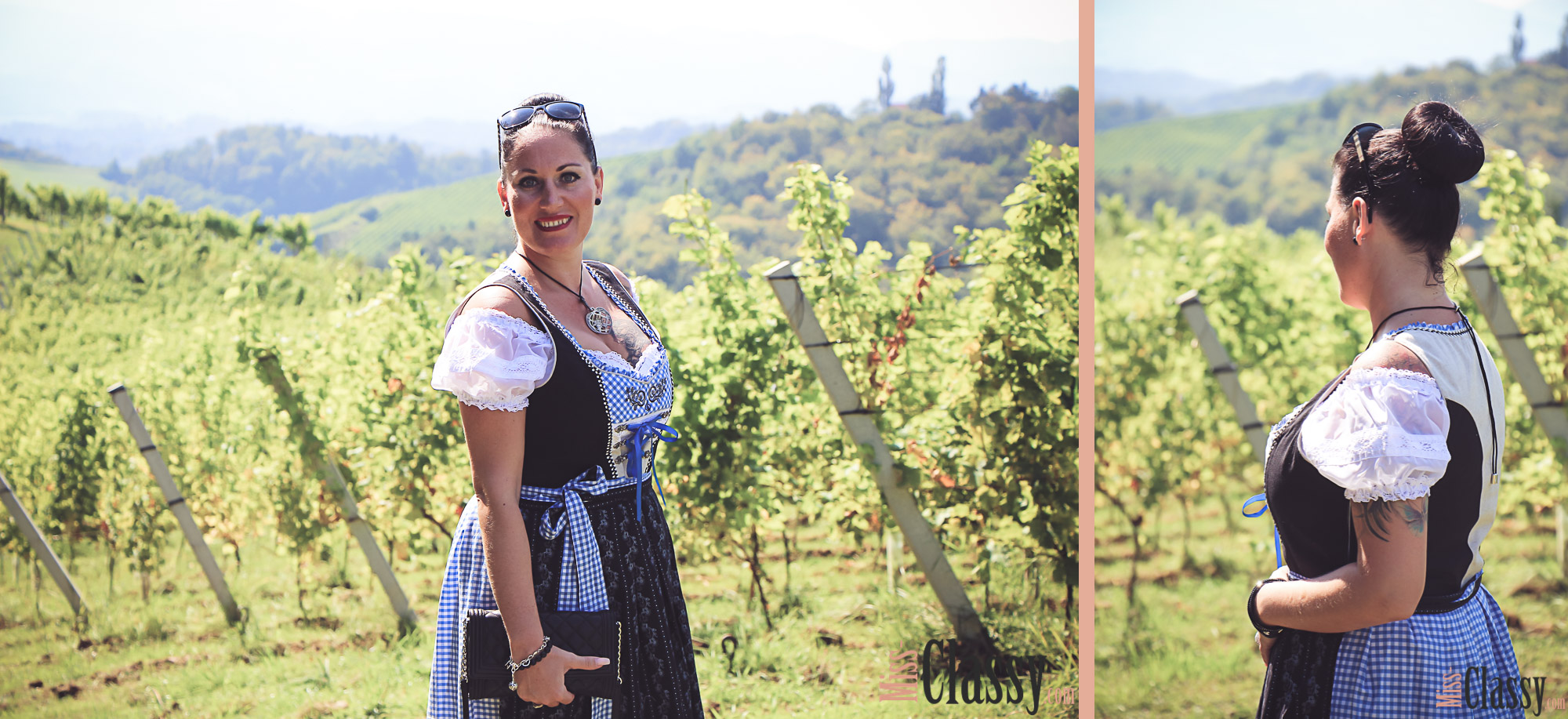 Outfit Dirndl in der südsteirischen Weinstraße - Tracht - Steirische Toskana