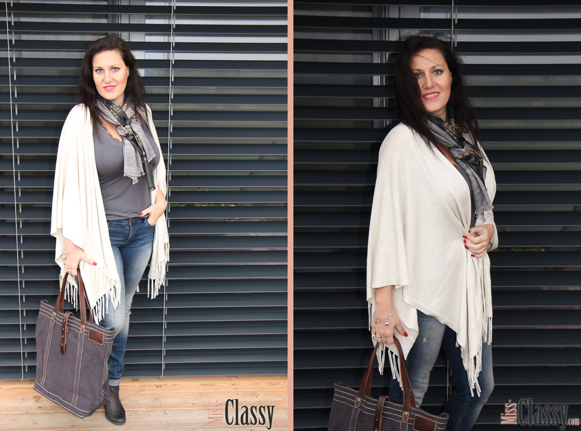 OUTFIT Blaugrauer Shopper aus Canvas, Miss Classy, classy, beclassy, miss-classy.com, Fashionblog, Fashionblogger, Austria, Österreich, Steiermark, Handtasche, Estarer, Poncho, Süd-Oststeiermark, Steirische Toskana, Weinberge, Weinurlaub, Weingarten, Weingarten-Resort Unterlamm, Relax, Entspannung