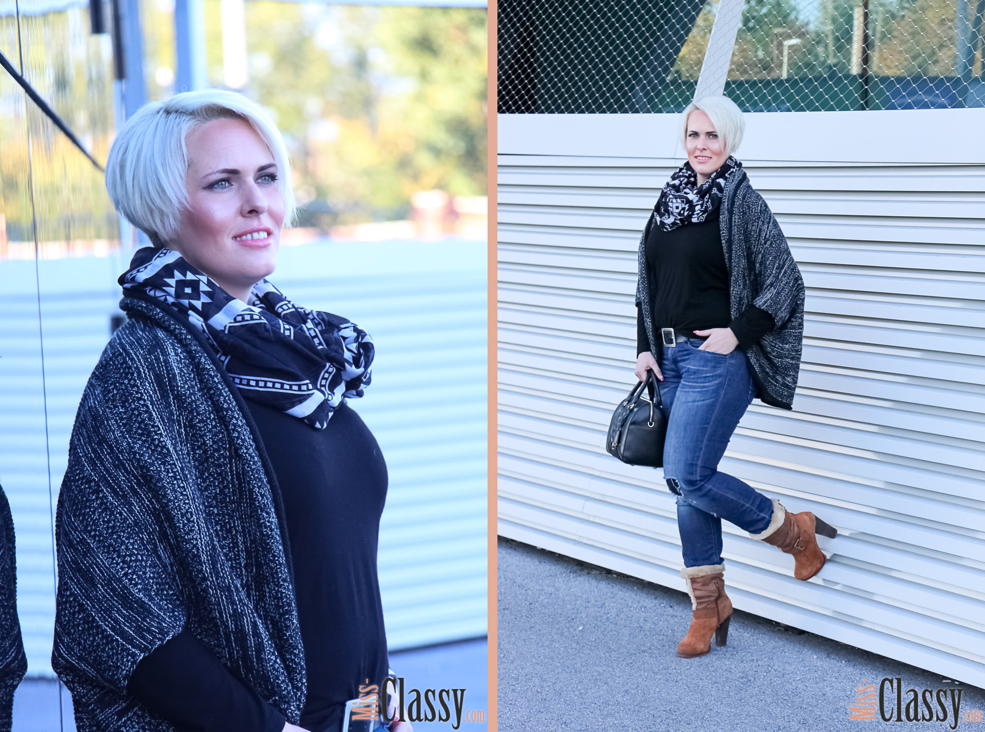 OUTFIT Layering - Longcardigan und Lederjacke, Graz, Steiermark, Miss Classy, miss-classy.com, Herbst, Doris & Babs, Sonnenbrille, Burberry, Vogue, Michael Kors