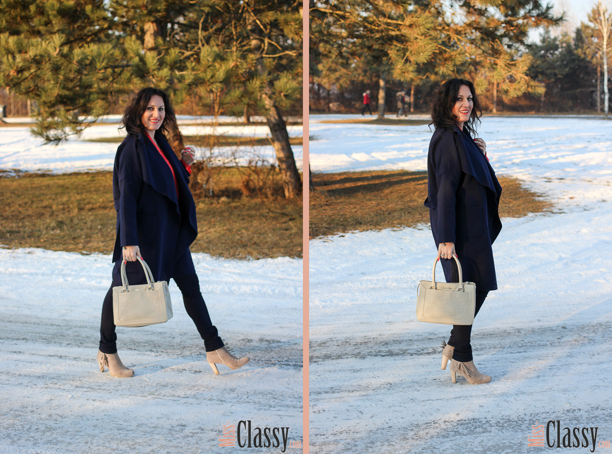 OUTFIT Miss Classy wird bunt - Bluse in der Trendfarbe Flame, Miss Classy, classy, beclassy, Fashionblog, Fashionblogger, Österreich, Austria, Graz, SFZ, Schwarzl Freizeitzentrum, Schwarzl See, orange Bluse, Esprit, Wollmantel, Calvin Klein Handtasche, Stiefeletten, Fransenboots, Guess, Paul Hewitt, Ankerarmband