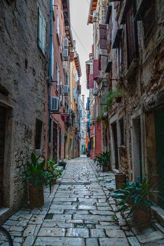 Gassen von Rovinj, Altstadt, Kroatien